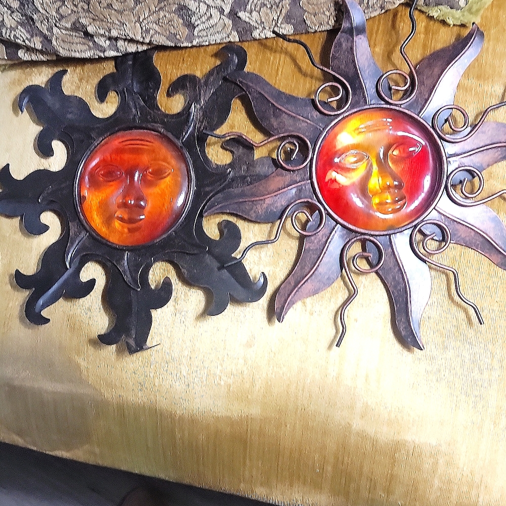 COPY - Vintage Glass Sun wall decor